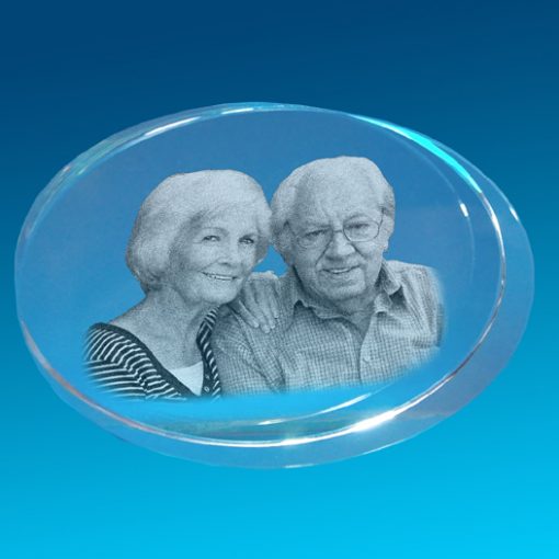 3D Crystal Photo Big Oval 110 X 75 X 40