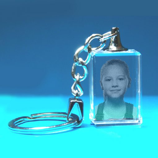2D Crystal Photo Keyring 20 X 30 X 15