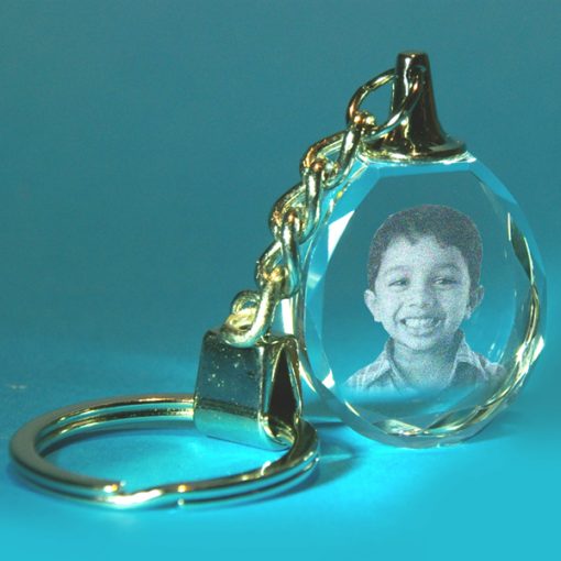 2D Droplet Photo Keyring 25 X 32 X 12
