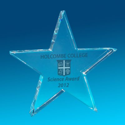 2D Crystal Star Trophy 120 X 120 X 30