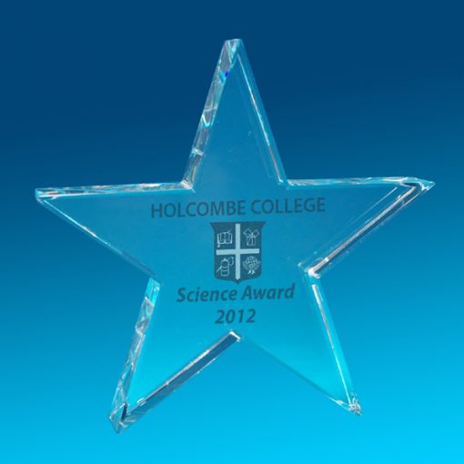 2D Crystal Star Trophy 120 X 120 X 30